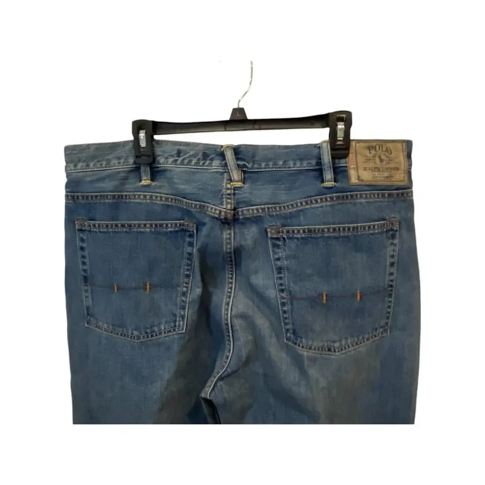 Vintage Polo Ralph Lauren Mens Jeans 38x34 Blue Denim Straight Leg Medium Wash